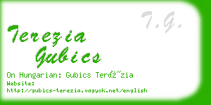 terezia gubics business card